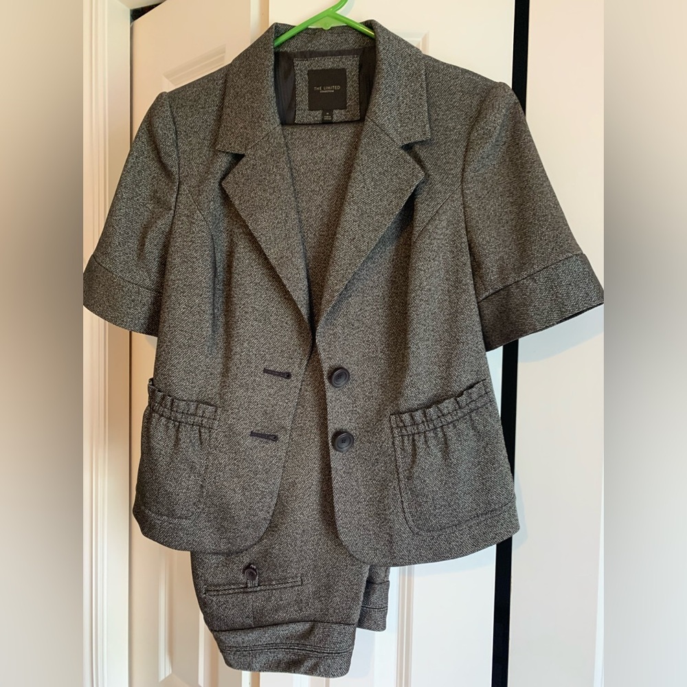 The Limited brown tweed pant suit